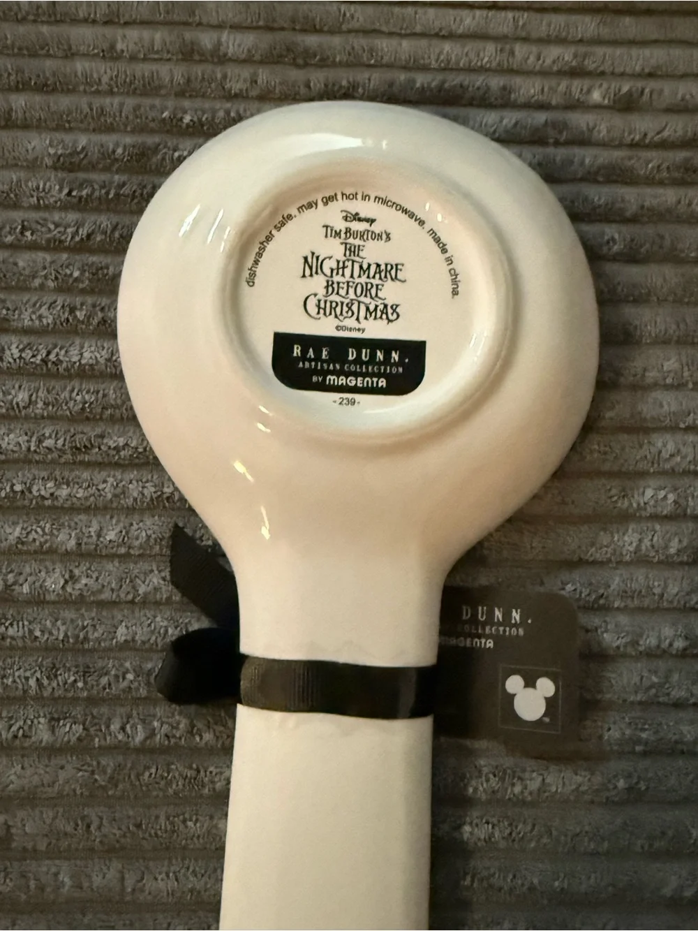 Rae Dunn x Nightmare Before Christmas White Ceramic Spoon Rest- JACK & SALLY